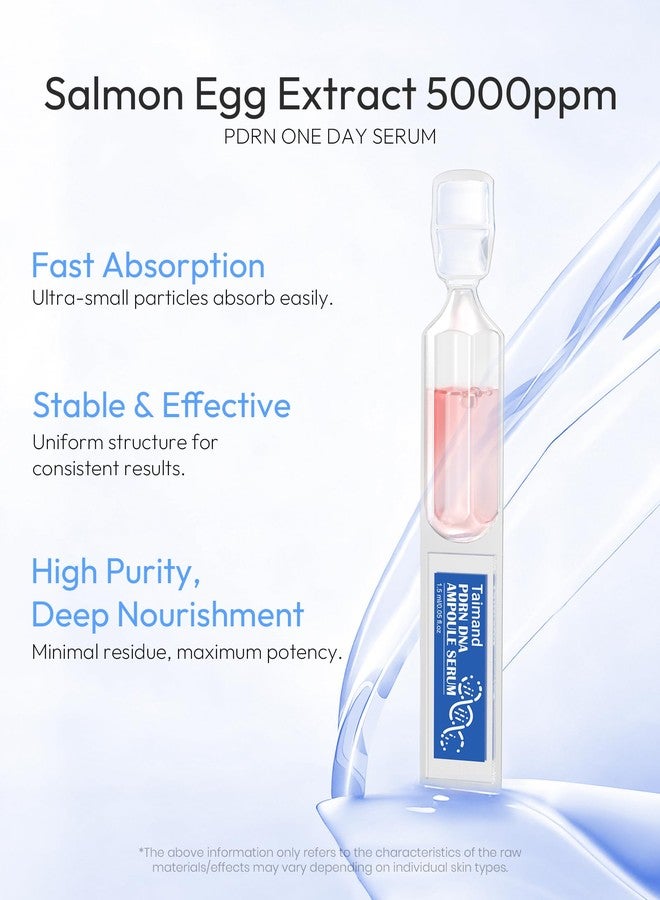 Taimand Salmon DNA PDRN Serum for Face, 99% PDRN Intensive Ampoule, Collagen, Glutathione, Niacinamide & Hyaluronic Acids, Pre-makeup Skincare, Ultra Hydrating Serum, Improves Skin Radiance, 0.05 fl.oz x 30e - Image 2